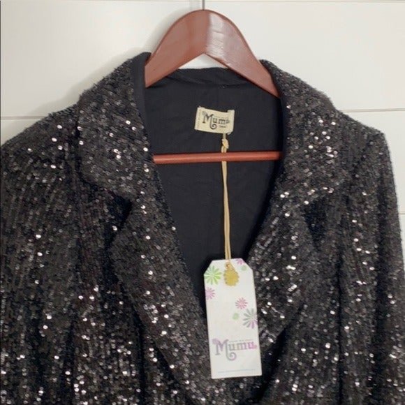 Show Me Your Mumu Black Bazel Blazer Size Small - Picture 4 of 7